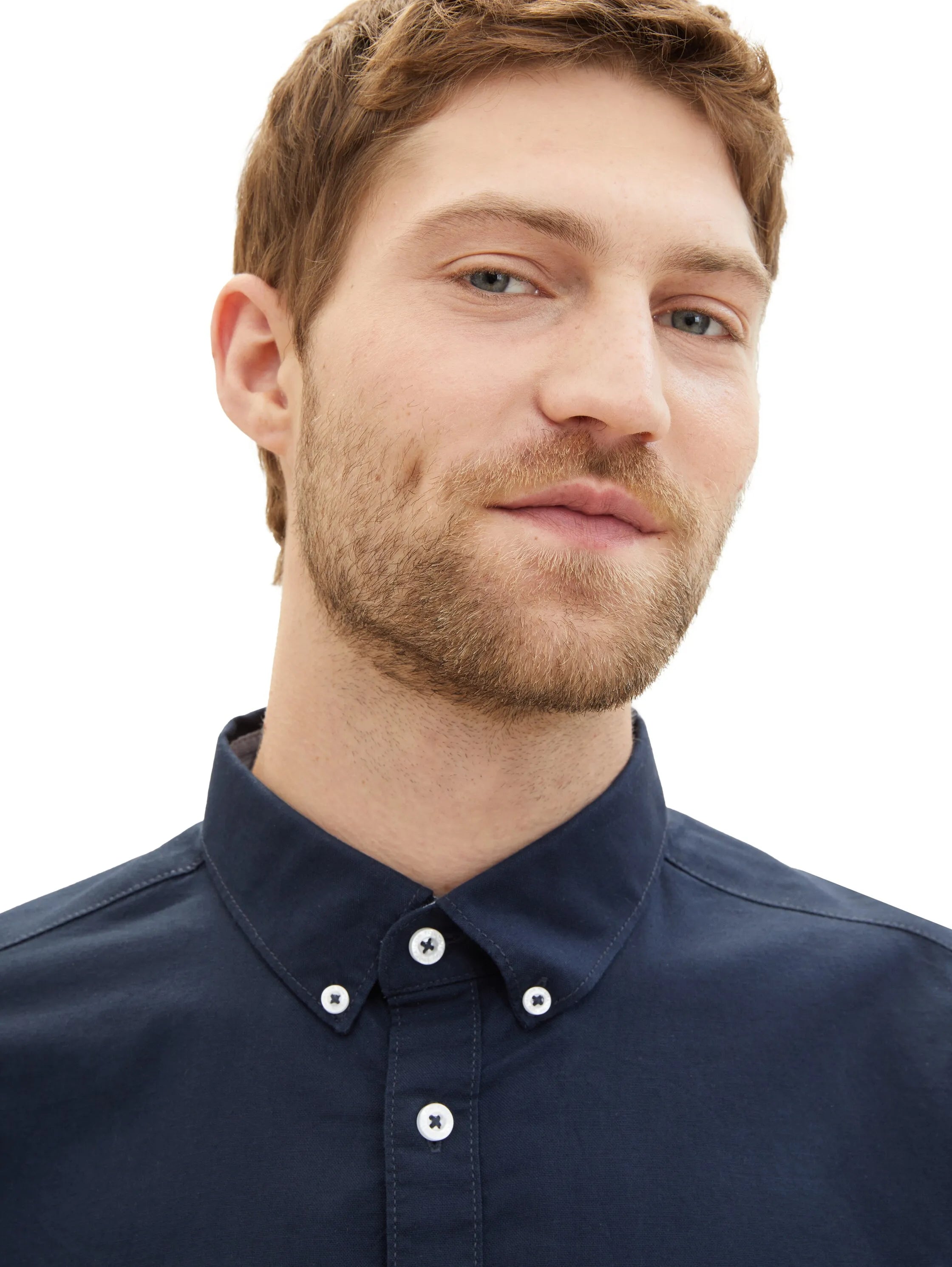 Tom Tailor Sky Captain Blue Men Oxford Shirt SKU: 1040117_10668 Image 05
