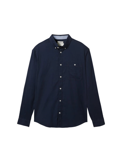 Tom Tailor Sky Captain Blue Men Oxford Shirt SKU: 1040117_10668 Image 07