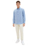 Tom Tailor Sure Blue Structure Men Textured Shirt SKU: 1040118_34615 Image 02