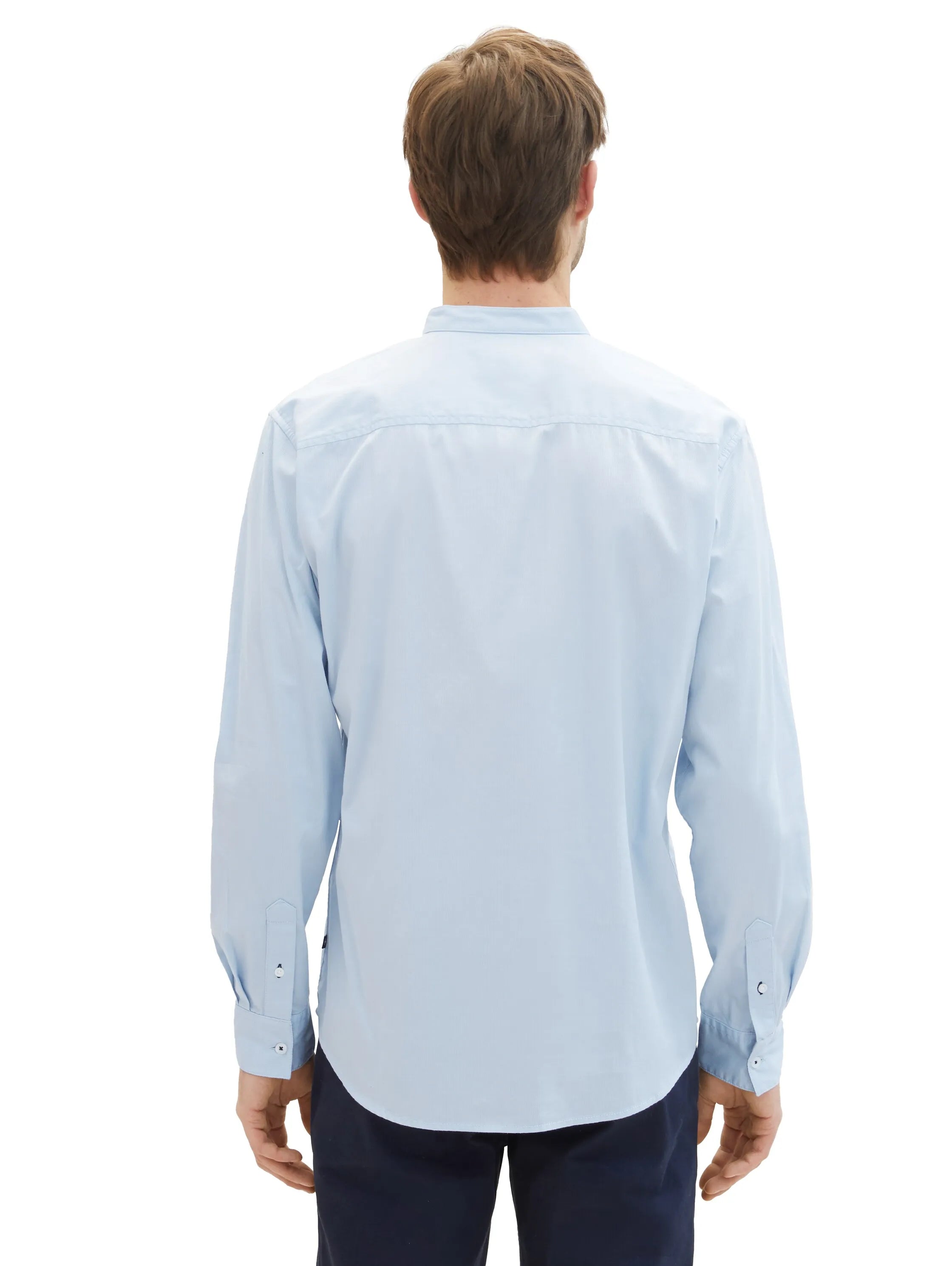 Tom Tailor Light Metal Blue Men Regular Fit Long-Sleeved Dress Shirt SKU: 1040119_13302 Image 03