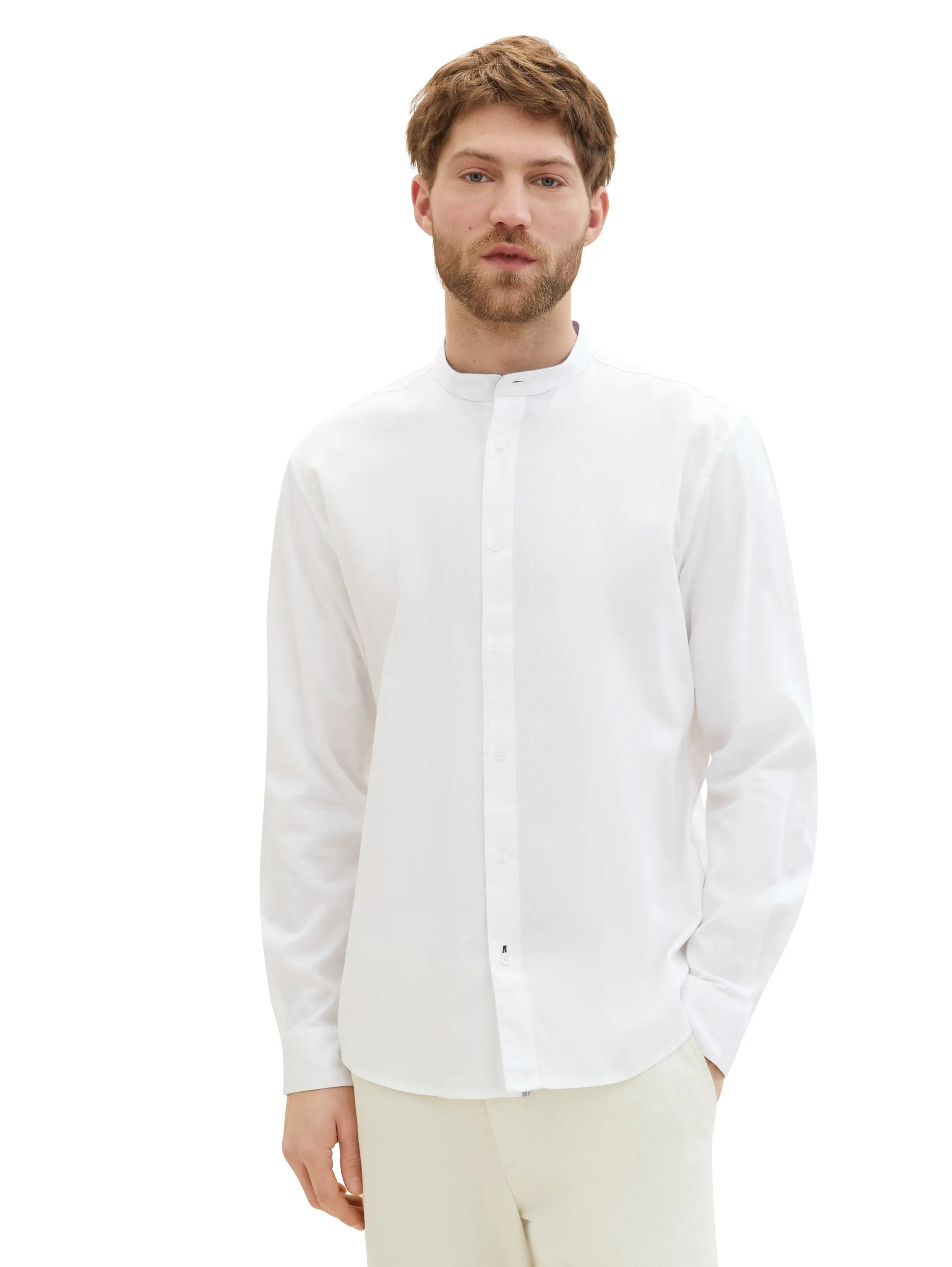 Tom Tailor White Men Regular Fit Long-Sleeved Dress Shirt SKU: 1040119_20000 Image 01