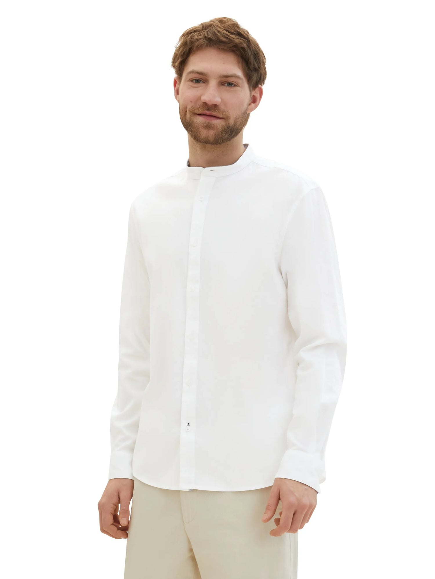 Tom Tailor White Men Regular Fit Long-Sleeved Dress Shirt SKU: 1040119_20000 Image 05