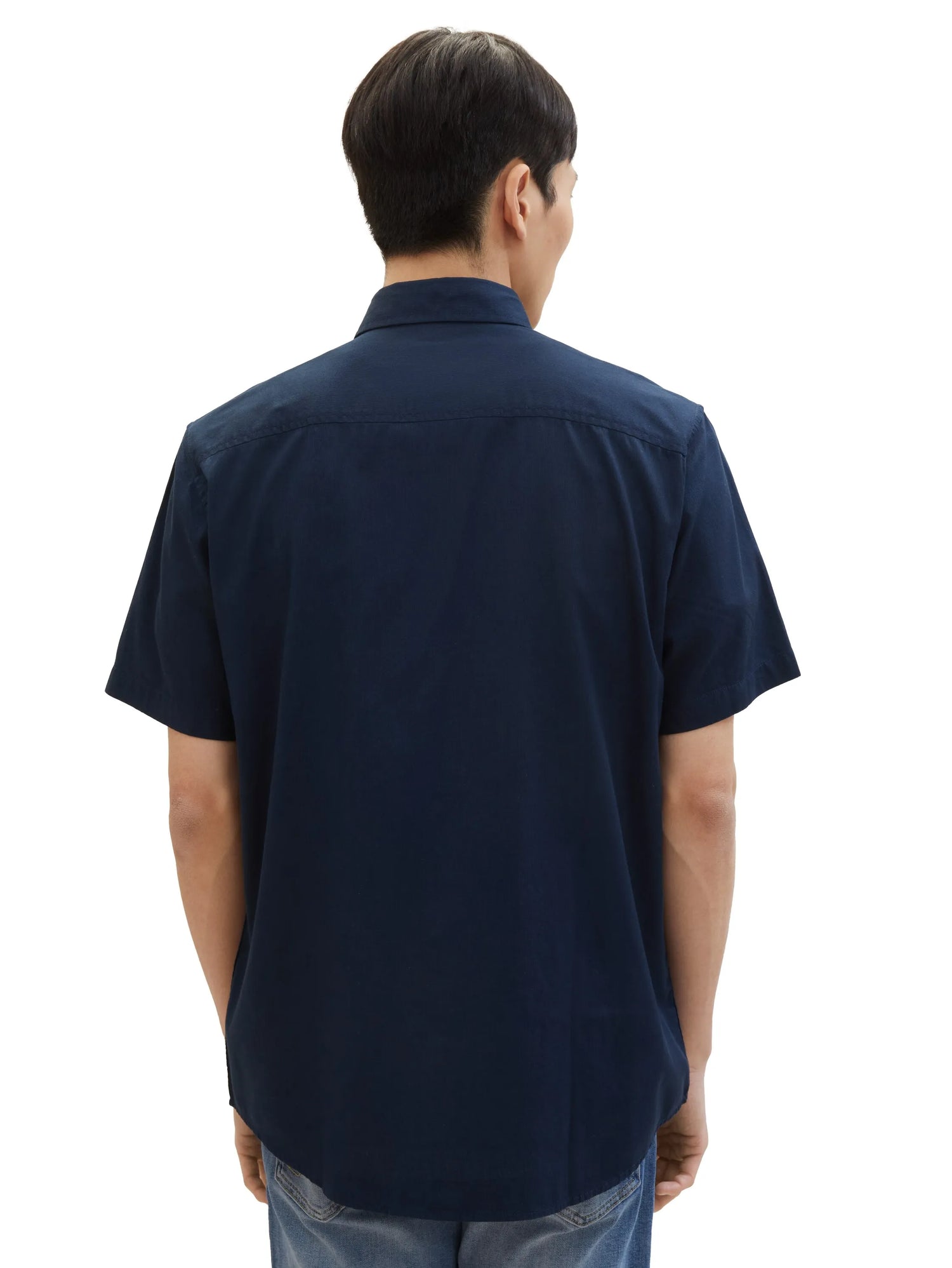 Tom Tailor Sky Captain Blue Men Regular Fit Short-Sleeved Dress Shirt SKU: 1040120_10668 Image 03