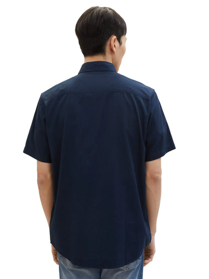 Tom Tailor Sky Captain Blue Men Regular Fit Short-Sleeved Dress Shirt SKU: 1040120_10668 Image 03