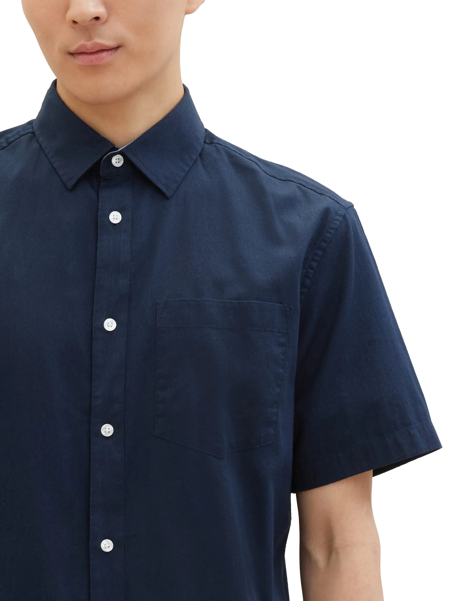 Tom Tailor Sky Captain Blue Men Regular Fit Short-Sleeved Dress Shirt SKU: 1040120_10668 Image 05