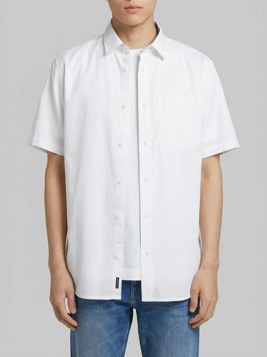 Tom Tailor White Men Regular Fit Short-Sleeved Dress Shirt SKU: 1040120_20000 Image 00