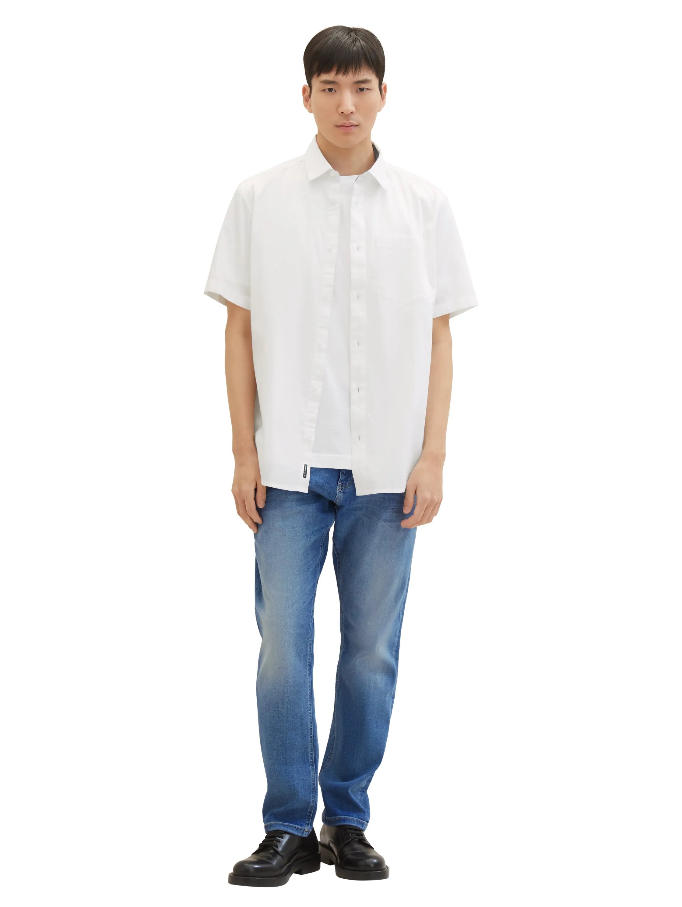 Tom Tailor White Men Regular Fit Short-Sleeved Dress Shirt SKU: 1040120_20000 Image 02