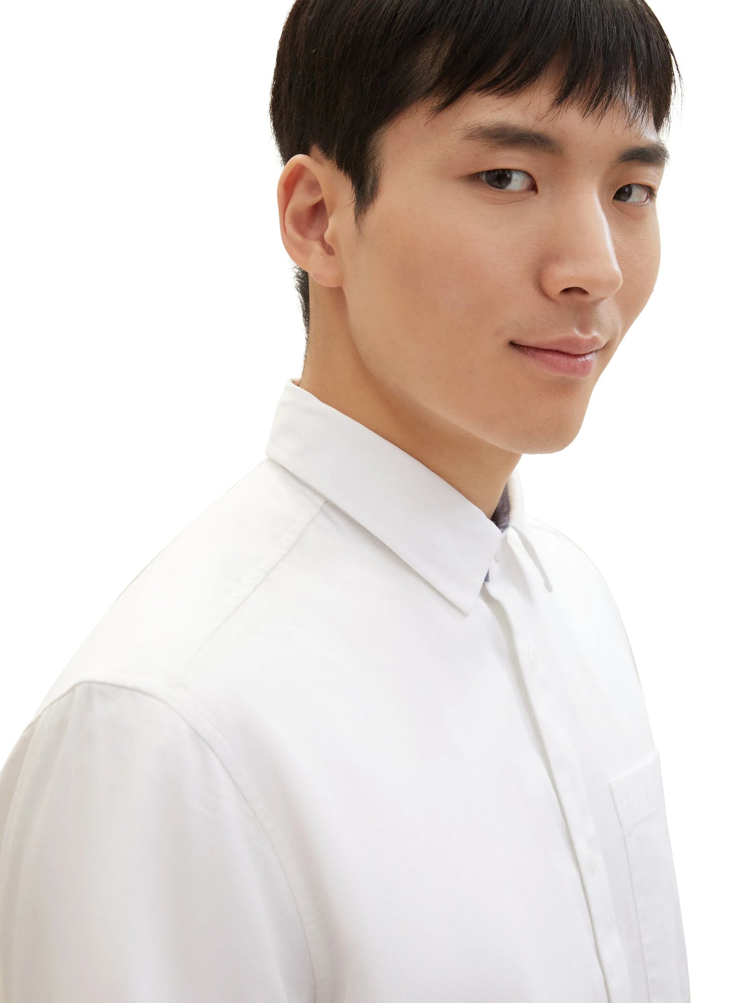 Tom Tailor White Men Regular Fit Short-Sleeved Dress Shirt SKU: 1040120_20000 Image 04