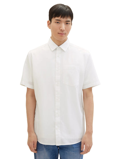 Tom Tailor White Men Regular Fit Short-Sleeved Dress Shirt SKU: 1040120_20000 Image 05