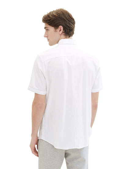 Tom Tailor White Men Basic Short-Sleeved Shirt SKU: 1040122_20000 Image 03