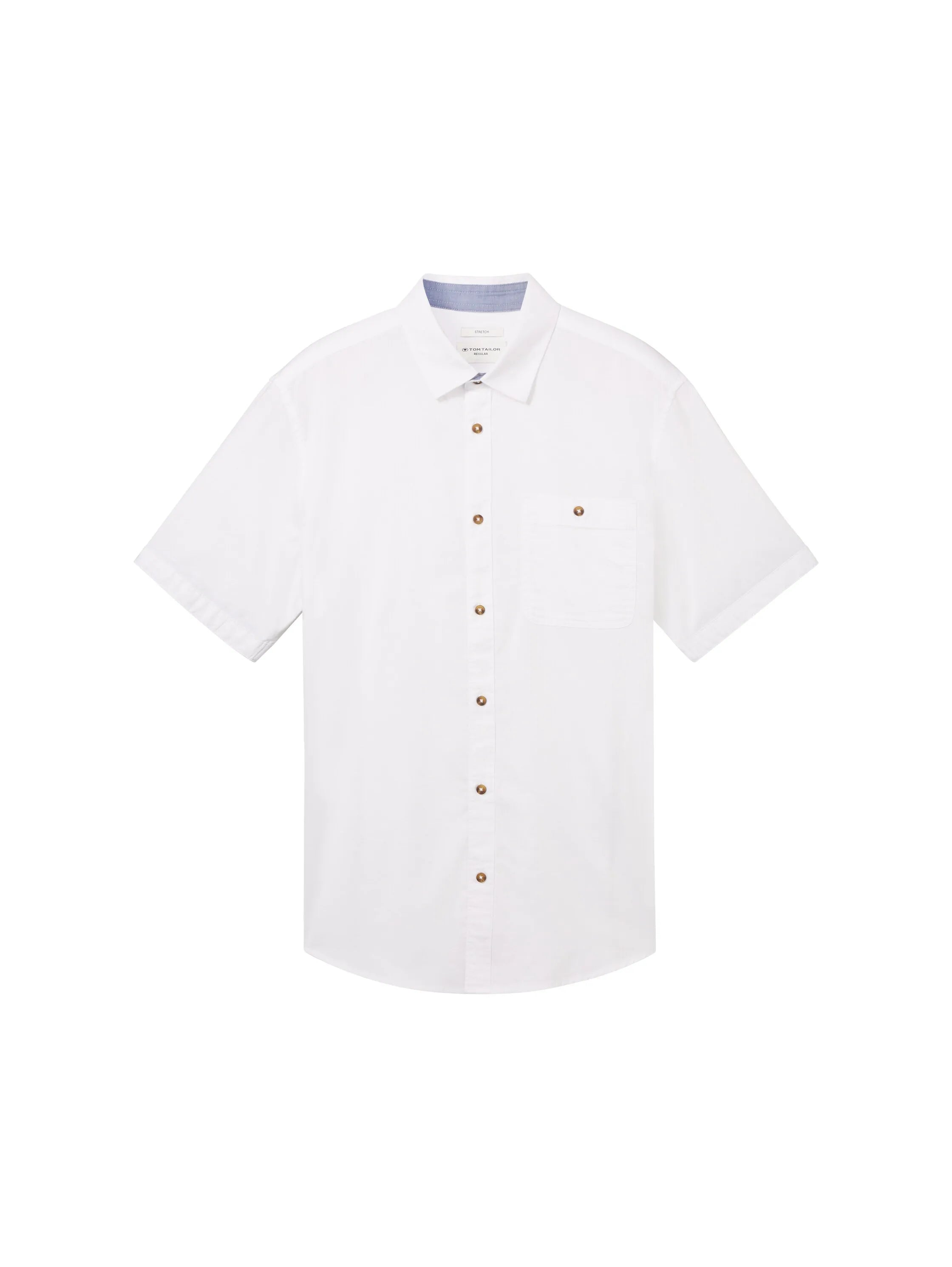 Tom Tailor White Men Basic Short-Sleeved Shirt SKU: 1040122_20000 Image 07