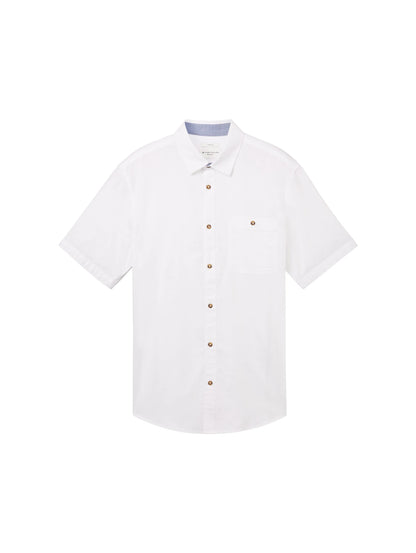 Tom Tailor White Men Basic Short-Sleeved Shirt SKU: 1040122_20000 Image 07