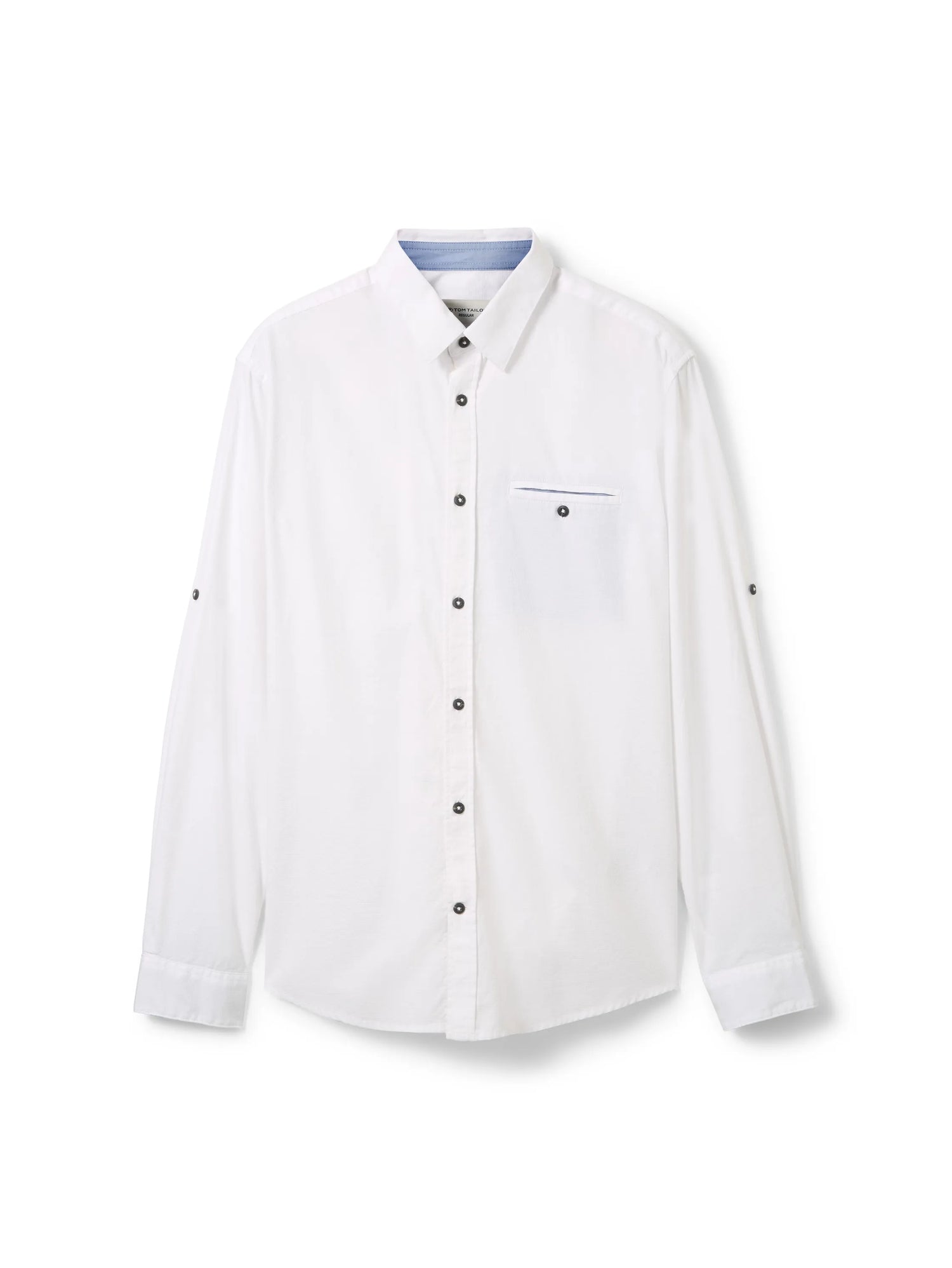 Tom Tailor White Men Textured Shirt SKU: 1040129_20000 Image 07