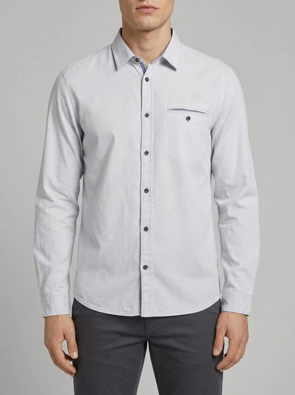 Tom Tailor Light Blue Small Structure Men Textured Shirt SKU: 1040129_34703 Image 00