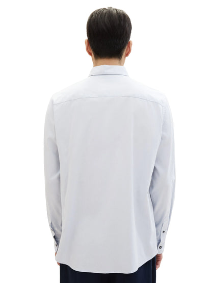 Tom Tailor Light Blue Small Structure Men Textured Shirt SKU: 1040129_34703 Image 03