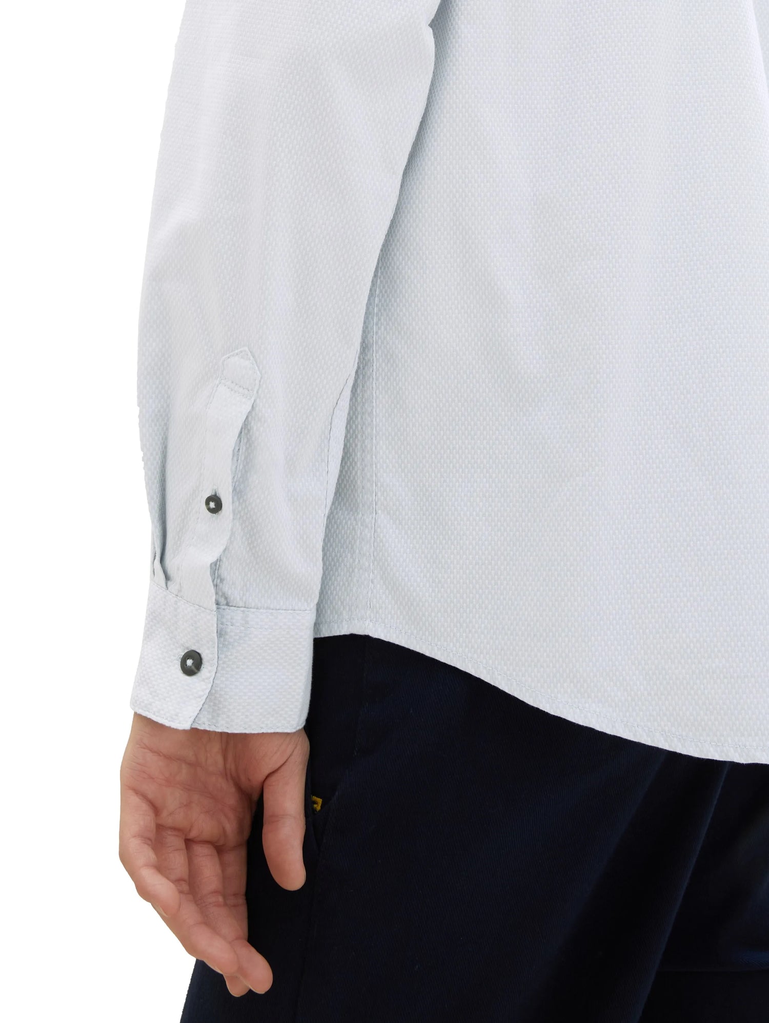 Tom Tailor Light Blue Small Structure Men Textured Shirt SKU: 1040129_34703 Image 06