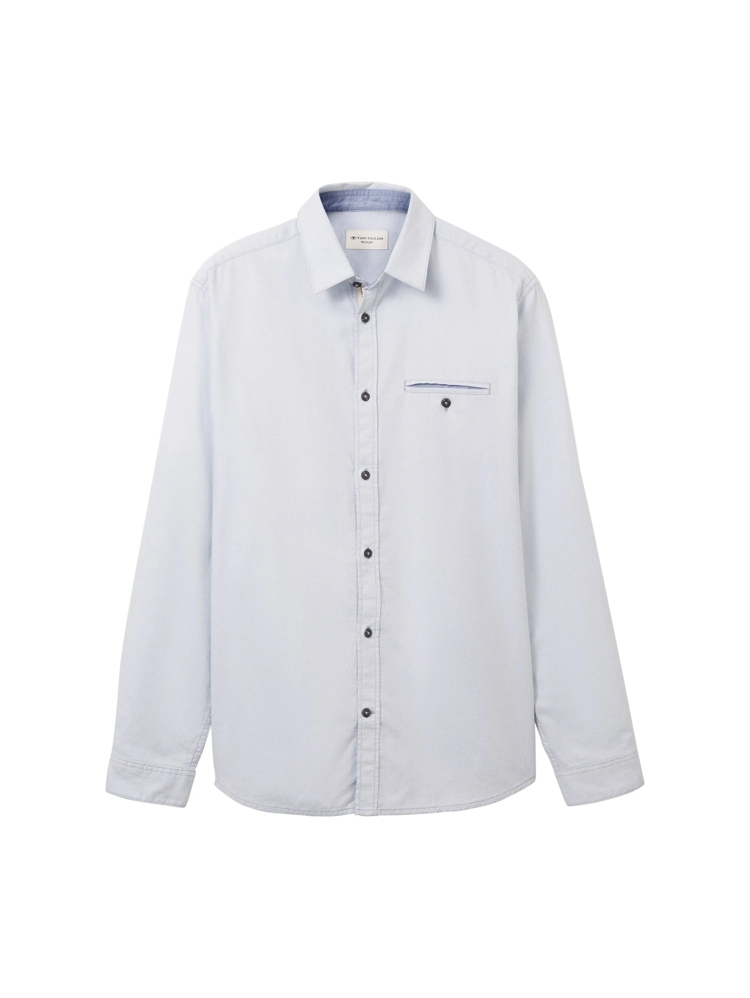Tom Tailor Light Blue Small Structure Men Textured Shirt SKU: 1040129_34703 Image 07