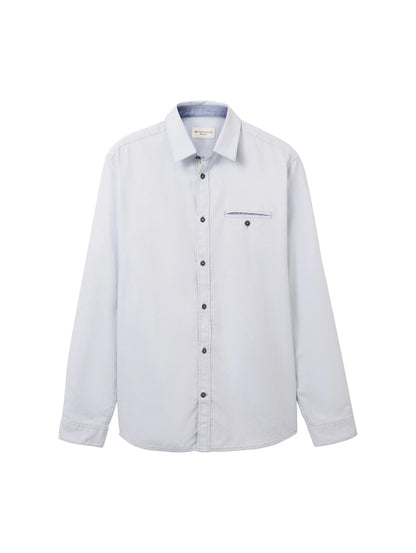 Tom Tailor Light Blue Small Structure Men Textured Shirt SKU: 1040129_34703 Image 07