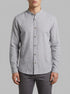 Tom Tailor Smokey Olive Green Chambray Men Shirt with Linen SKU: 1040140_34607 Image 00