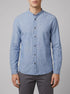 Tom Tailor Leasure Blue Chambray Men Shirt with Linen SKU: 1040140_34922 Image 00