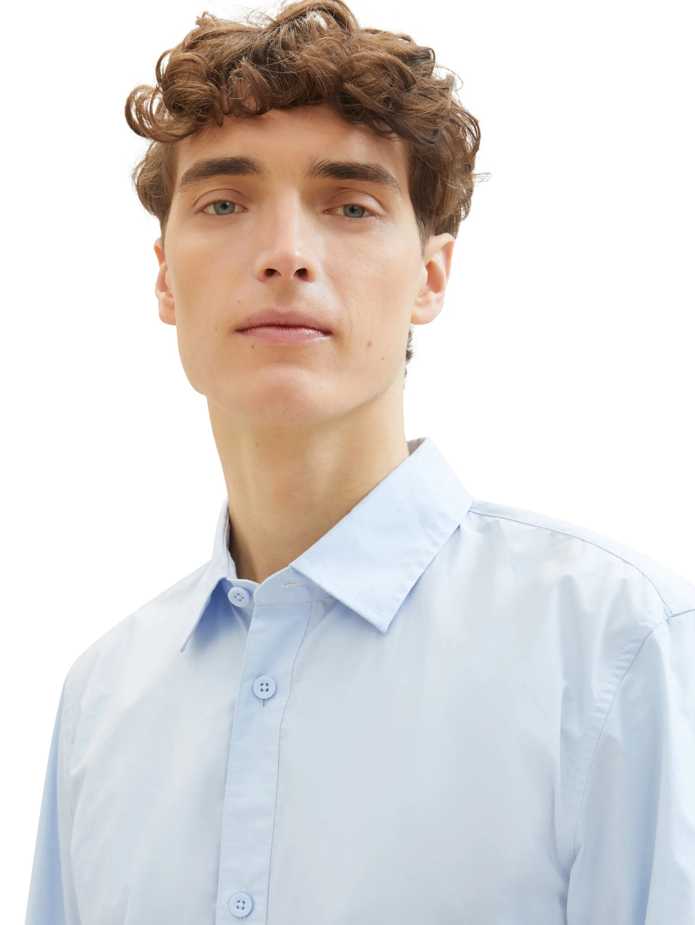 Denim Tom Tailor Light Metal Blue Men Regular Fit Long-Sleeved Dress Shirt SKU: 1040146_13302 Image 04
