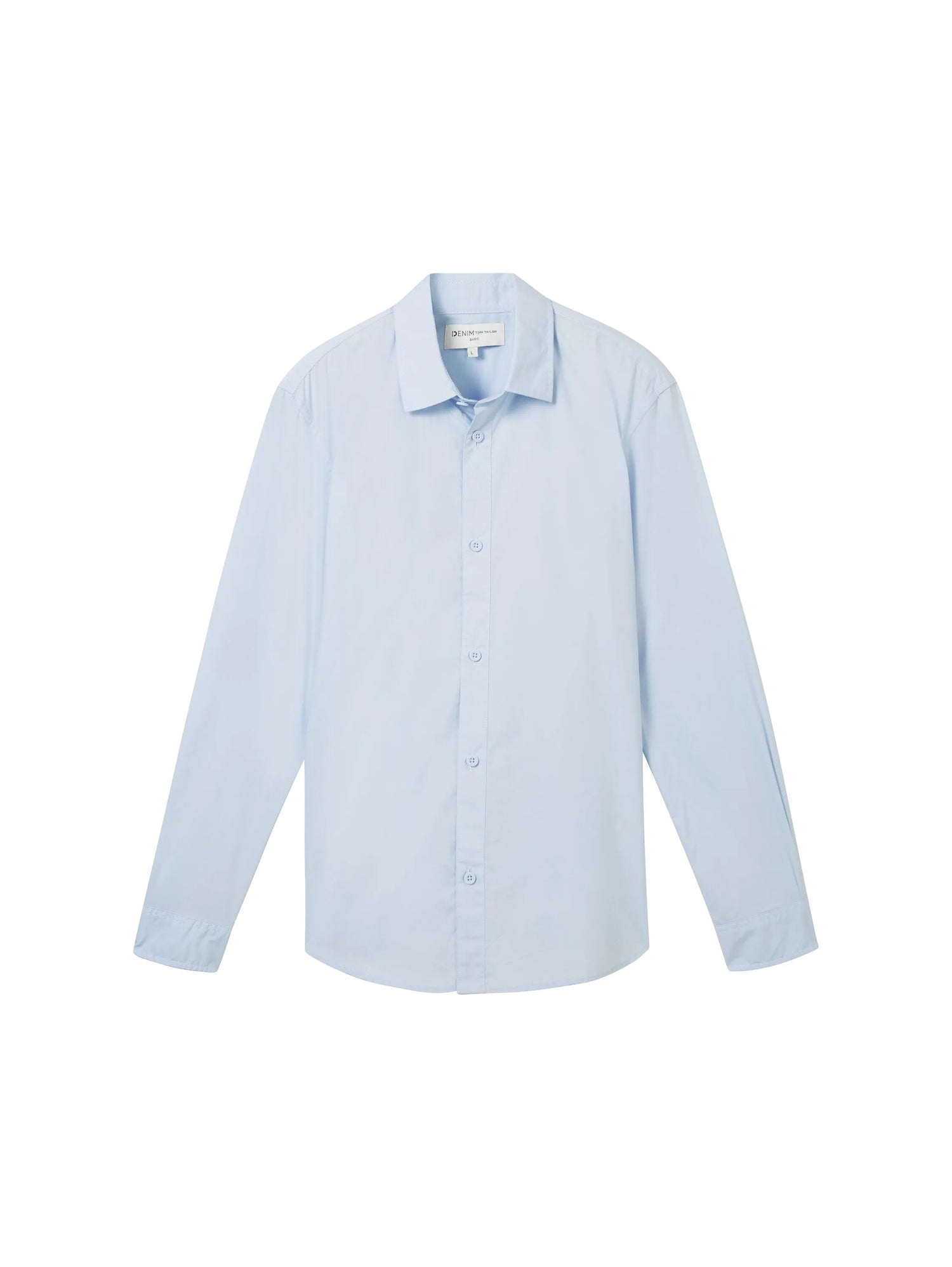 Denim Tom Tailor Light Metal Blue Men Regular Fit Long-Sleeved Dress Shirt SKU: 1040146_13302 Image 07
