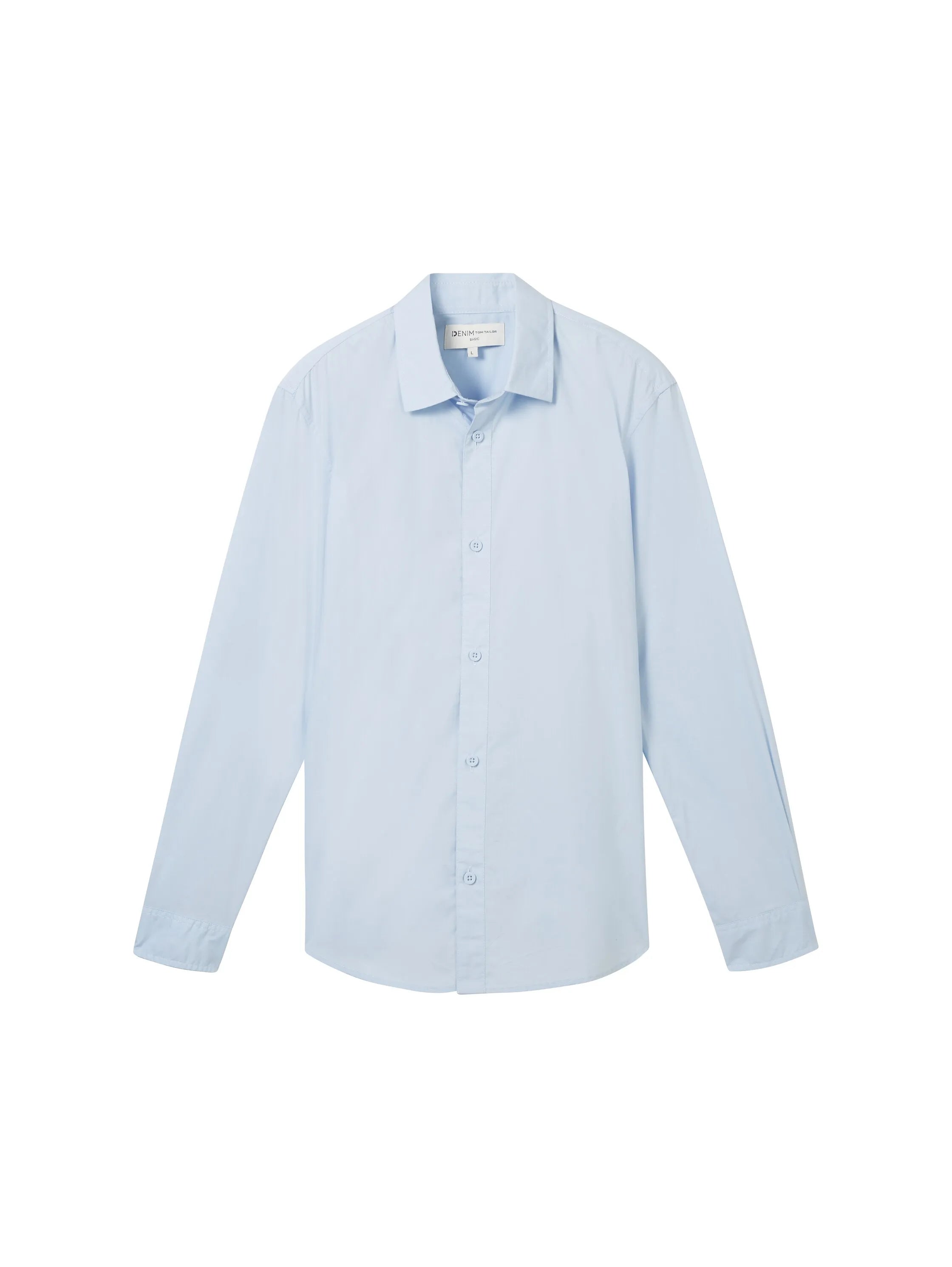 Denim Tom Tailor Light Metal Blue Men Regular Fit Long-Sleeved Dress Shirt SKU: 1040146_13302 Image 07
