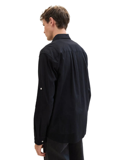 Denim Tom Tailor Black Men Relaxed Long-Sleeved T-Shirt SKU: 1040162_29999 Image 03