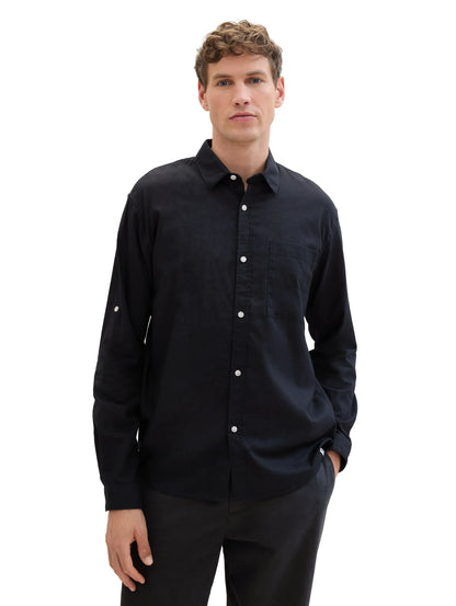 Denim Tom Tailor Black Men Relaxed Long-Sleeved T-Shirt SKU: 1040162_29999 Image 04