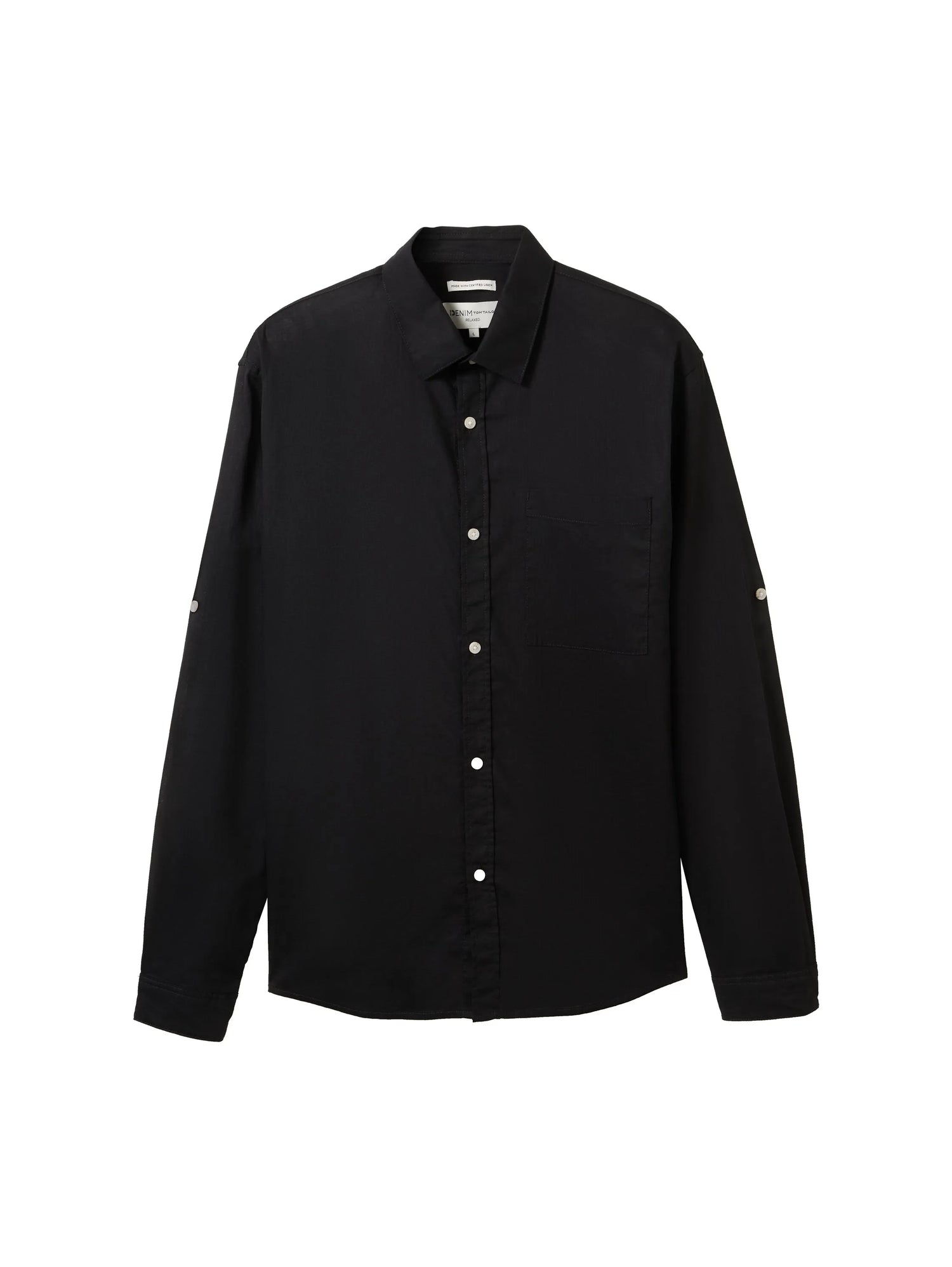 Denim Tom Tailor Black Men Relaxed Long-Sleeved T-Shirt SKU: 1040162_29999 Image 07