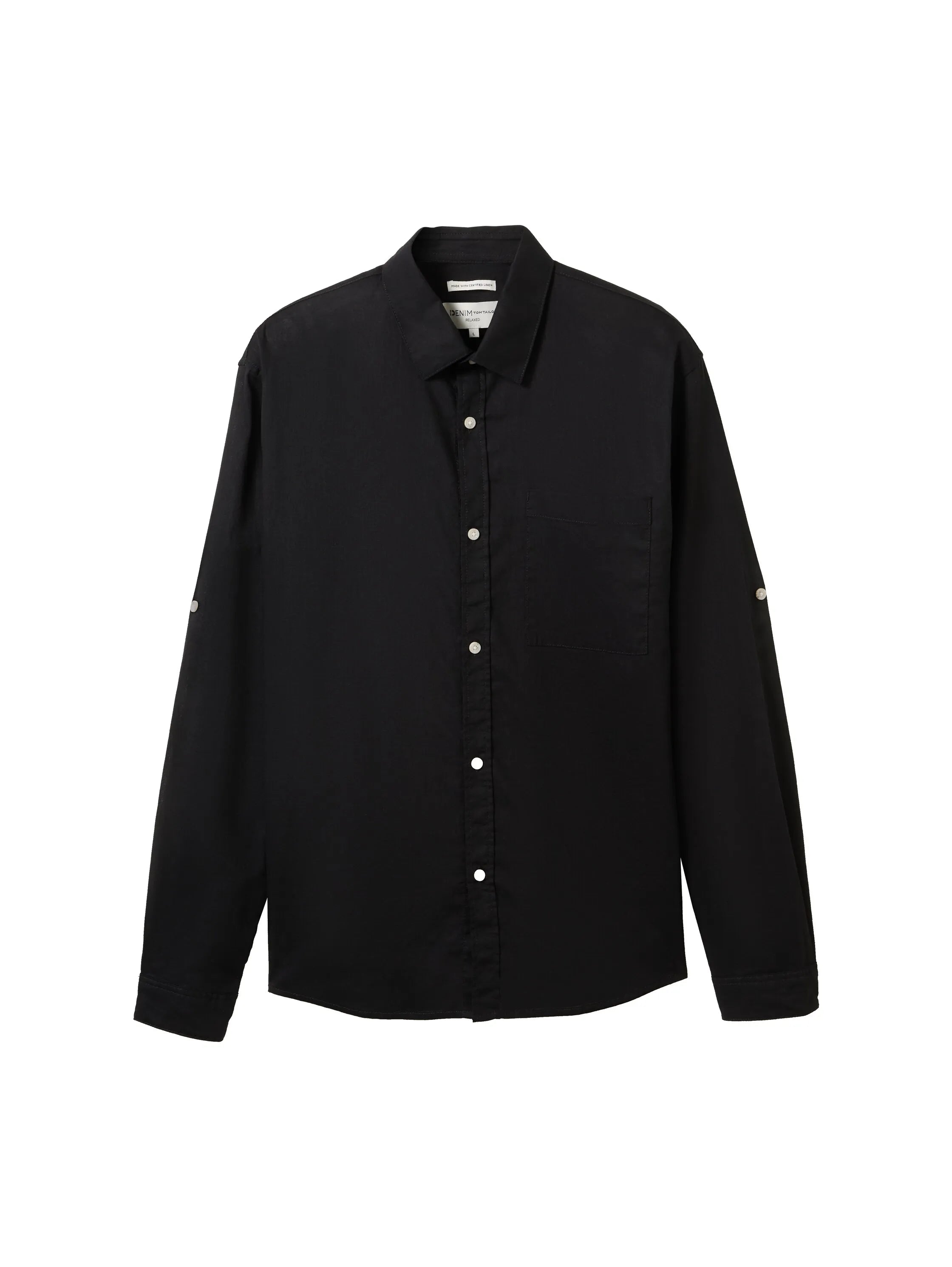 Denim Tom Tailor Black Men Relaxed Long-Sleeved T-Shirt SKU: 1040162_29999 Image 07