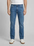 Tom Tailor Used Dark Stone Blue Denim Men Regular Tapered Jeans with Recycled Cotton SKU: 1040166_10120 Image 00