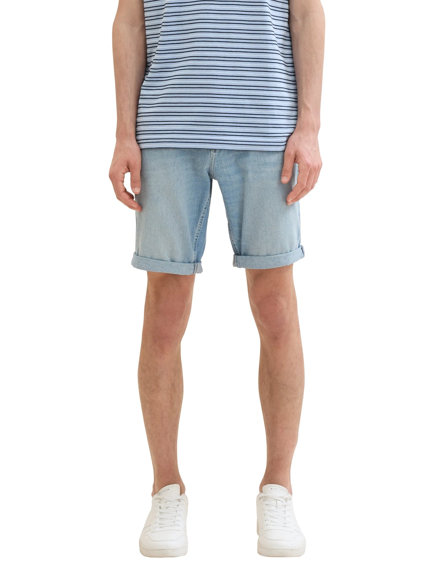 Tom Tailor Light Stone Blue Denim Men Josh Denim Shorts SKU: 1040174_10142 Image 06