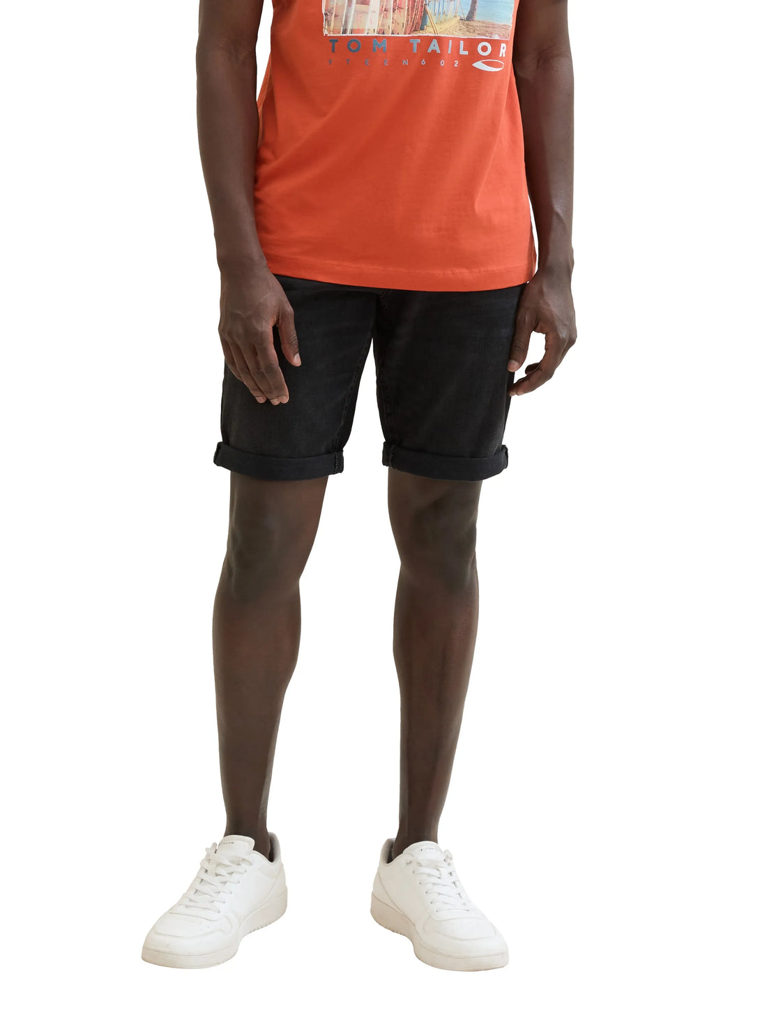 Tom Tailor Black Black Denim Men Josh Denim Shorts SKU: 1040174_10270 Image 01
