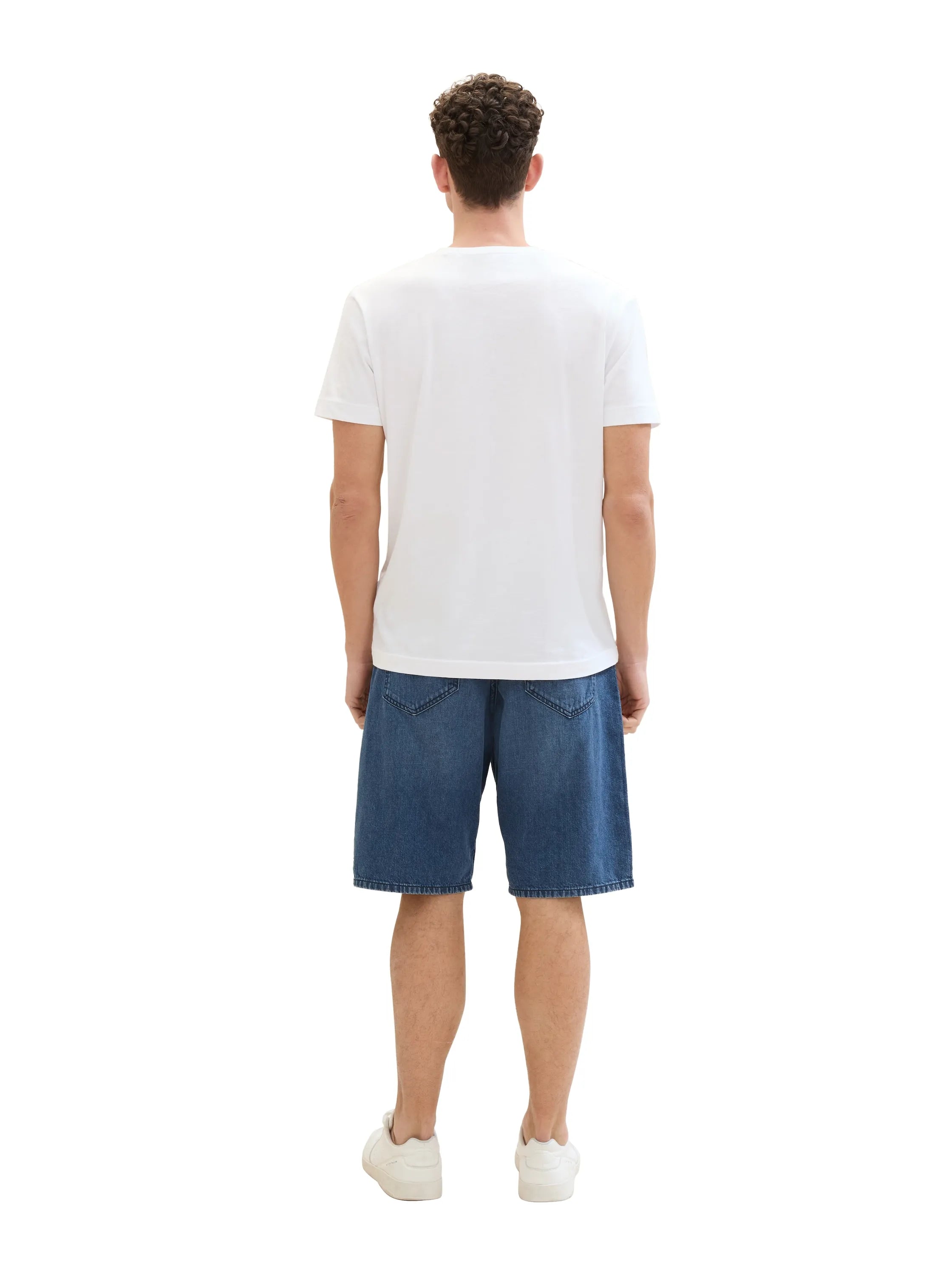 Tom Tailor Used Mid Stone Blue Denim Men Morris Denim Shorts SKU: 1040178_10119 Image 04