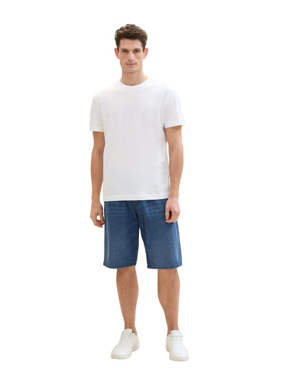 Tom Tailor Used Mid Stone Blue Denim Men Morris Denim Shorts SKU: 1040178_10119 Image 07