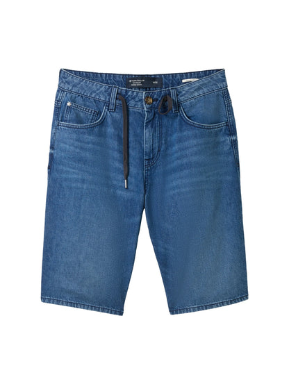Tom Tailor Used Mid Stone Blue Denim Men Morris Denim Shorts SKU: 1040178_10119 Image 08