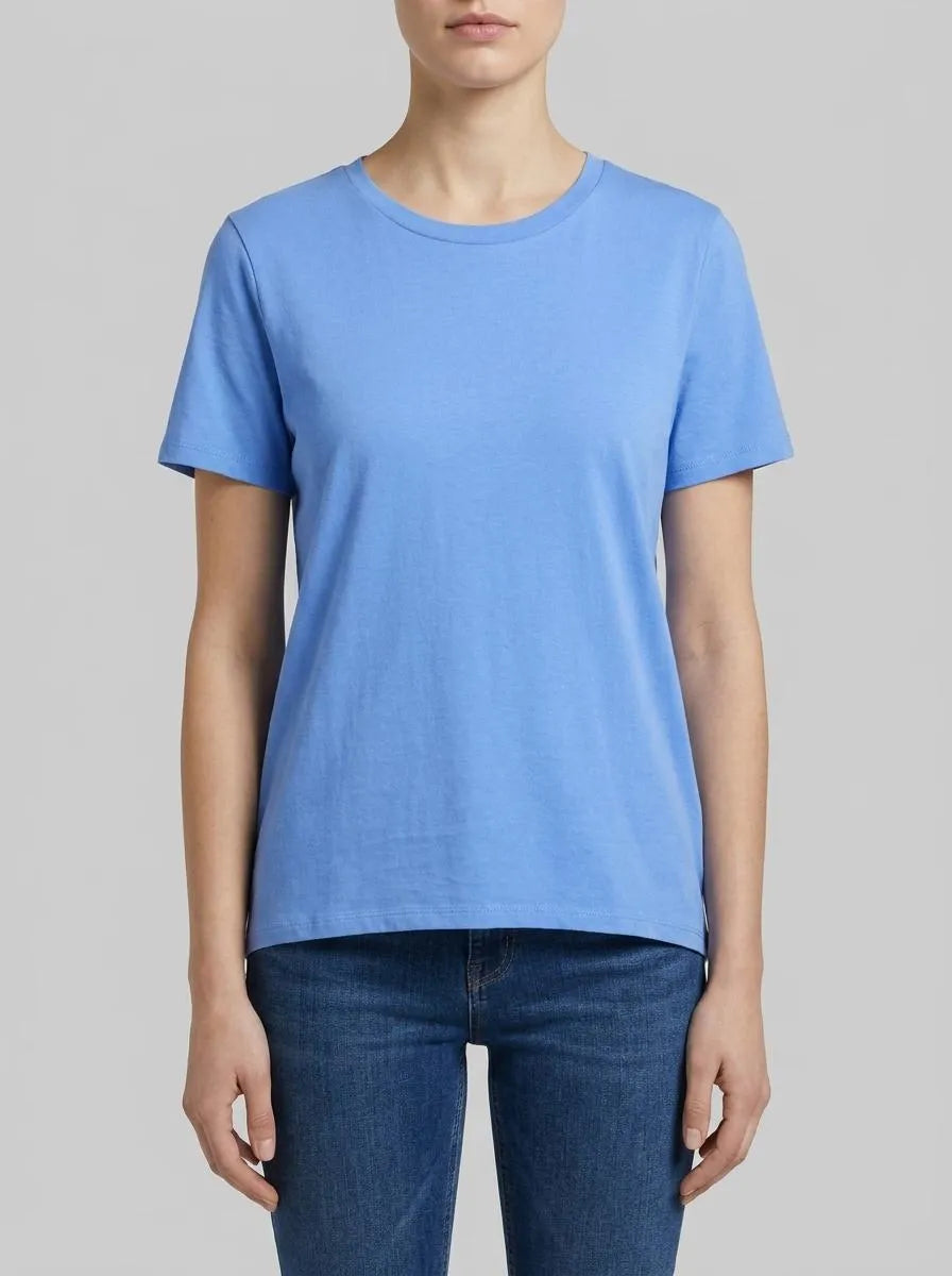 Denim Tom Tailor Sicilian Blue Women Loose Fit Cotton T-Shirt SKU: 1040183_18712 Image 00