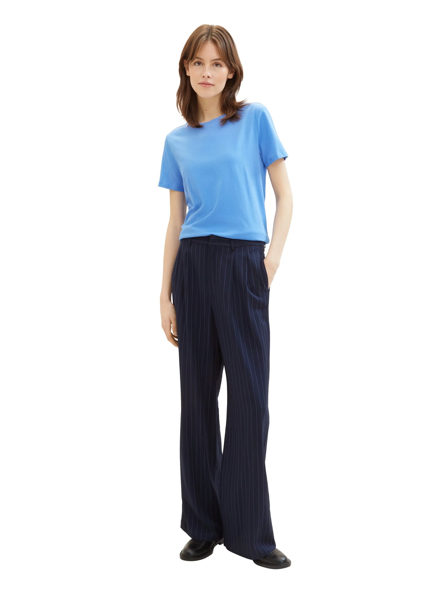 Denim Tom Tailor Sicilian Blue Women Loose Fit Cotton T-Shirt SKU: 1040183_18712 Image 02