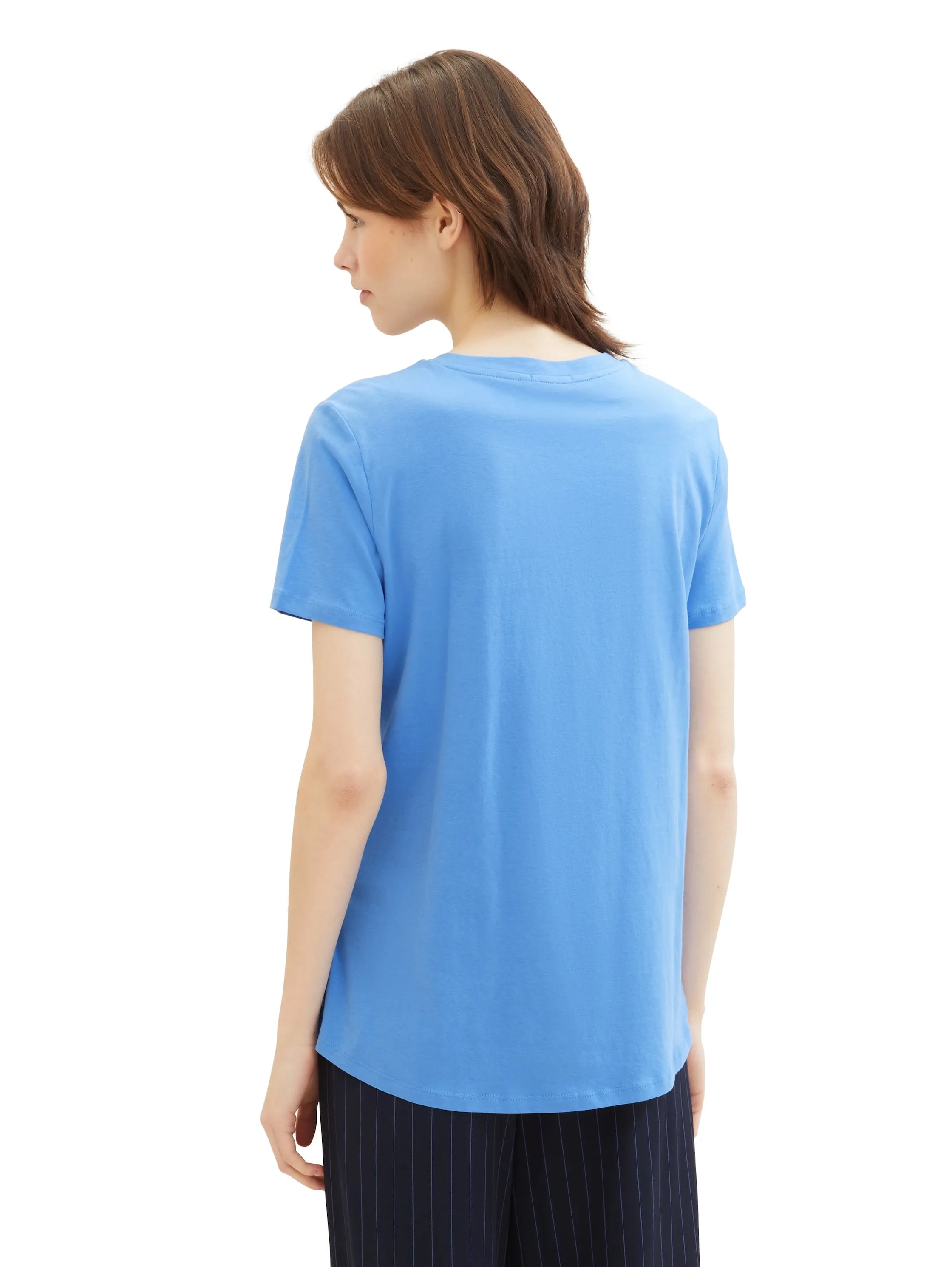Denim Tom Tailor Sicilian Blue Women Loose Fit Cotton T-Shirt SKU: 1040183_18712 Image 03