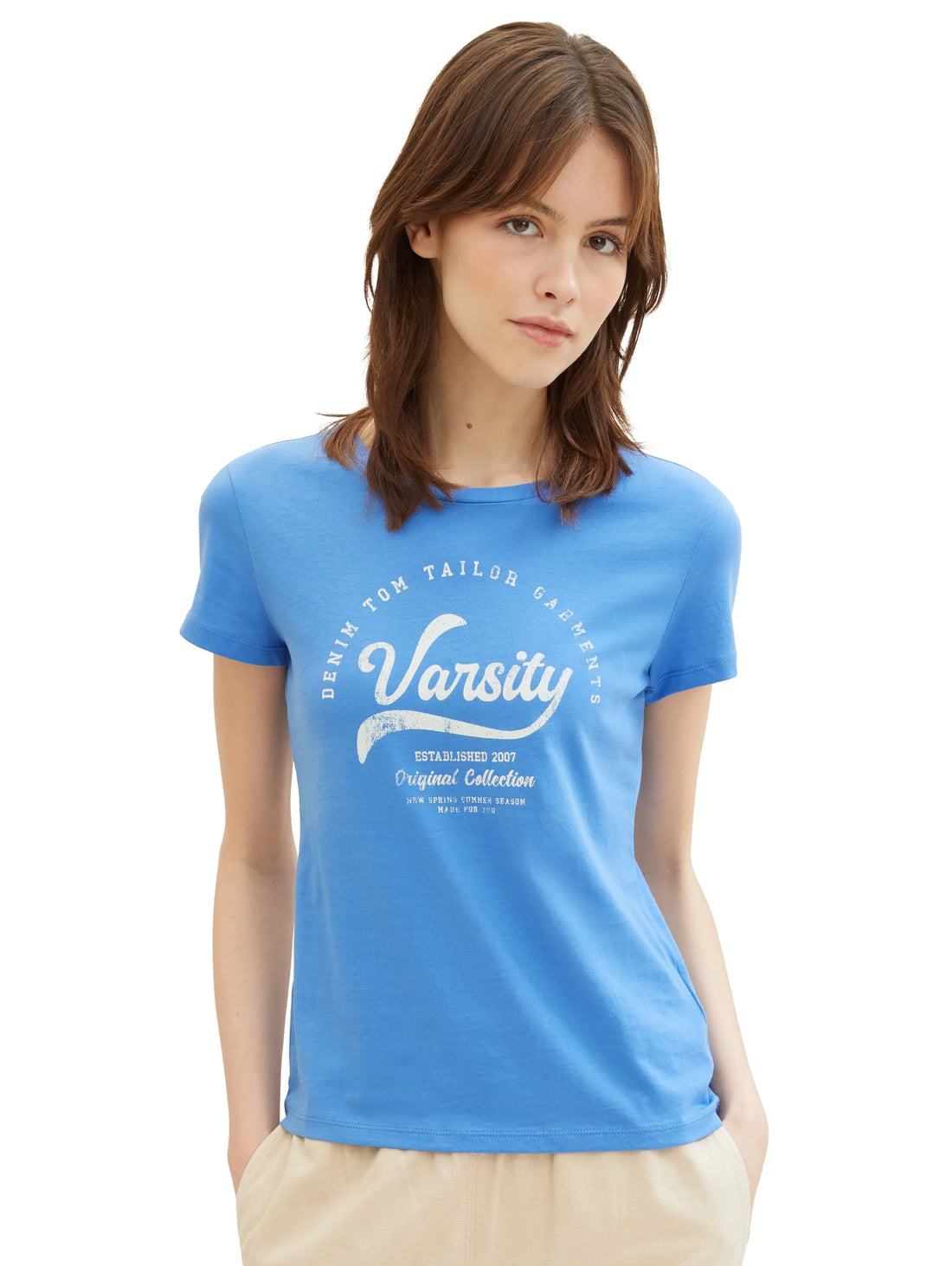 Denim Tom Tailor Sicilian Blue Women Organic Cotton T-Shirt SKU: 1040185_18712 Image 01