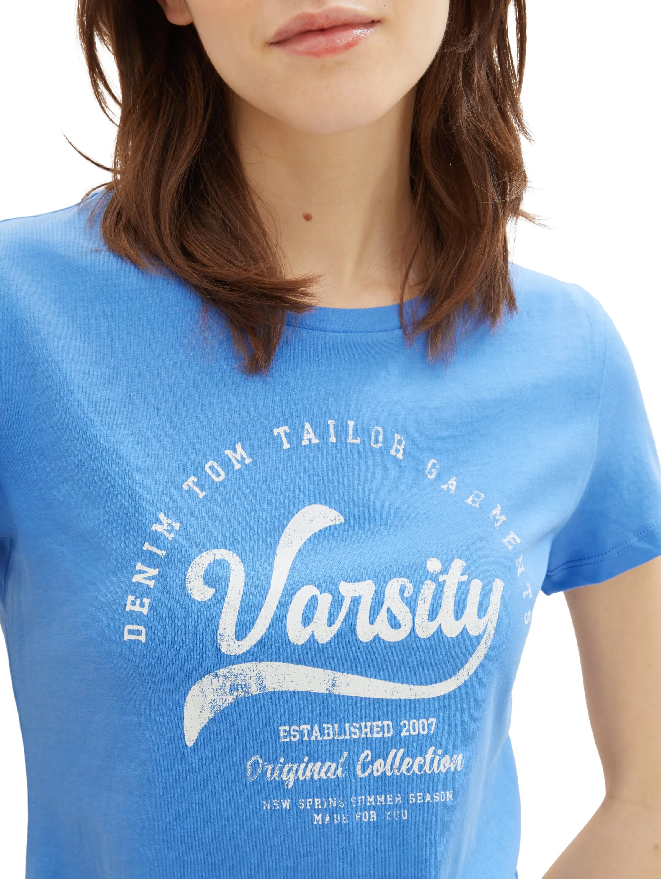 Denim Tom Tailor Sicilian Blue Women Organic Cotton T-Shirt SKU: 1040185_18712 Image 04