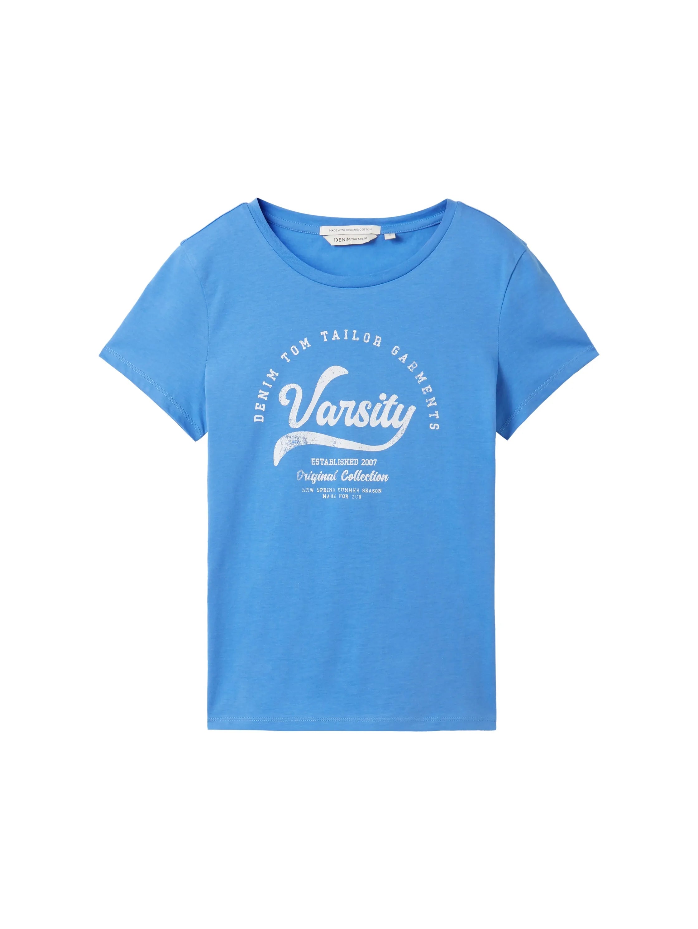 Denim Tom Tailor Sicilian Blue Women Organic Cotton T-Shirt SKU: 1040185_18712 Image 07