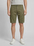 Tom Tailor Olive Structure Print Men Regular Cargo Shorts SKU: 1040226_34670 Image 00