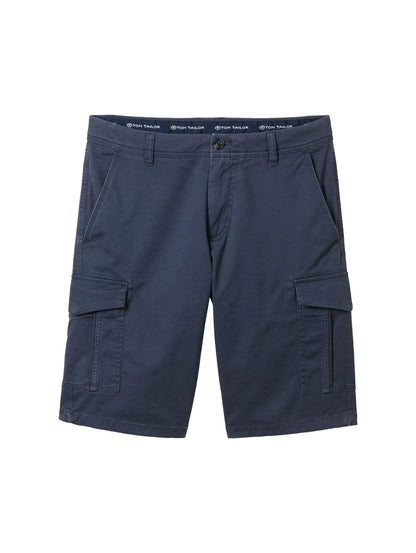 Tom Tailor Navy Structure Print Men Regular Cargo Shorts SKU: 1040226_34672 Image 08
