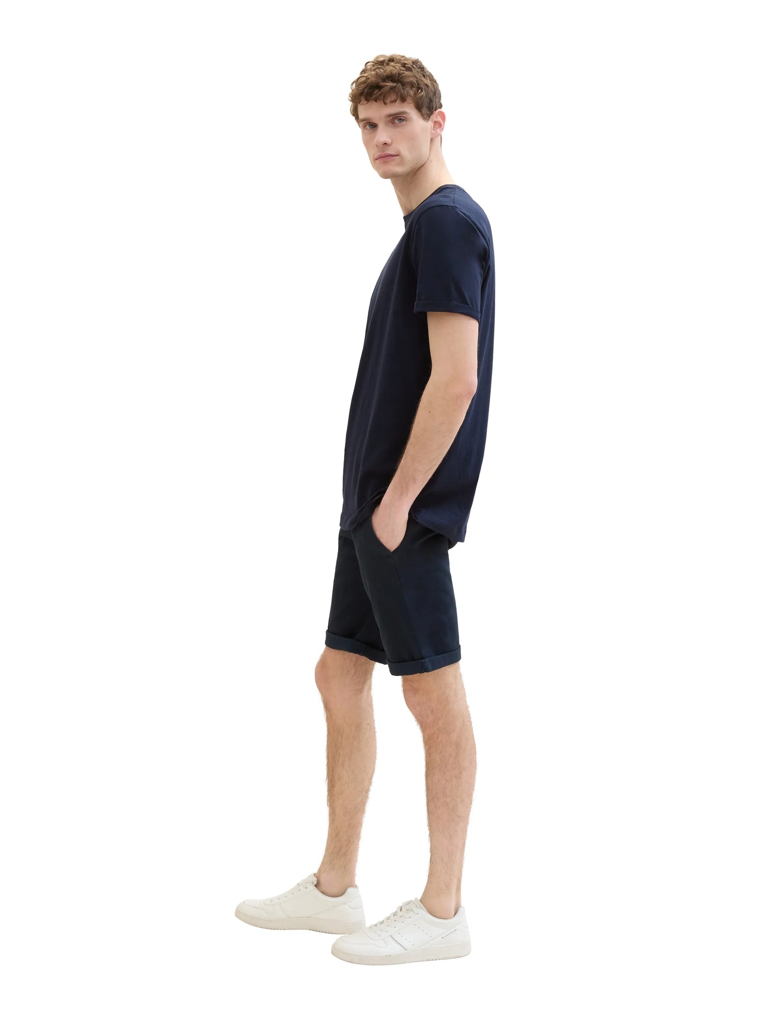 Tom Tailor Sky Captain Blue Men Slim Chino Shorts SKU: 1040227_10668 Image 02
