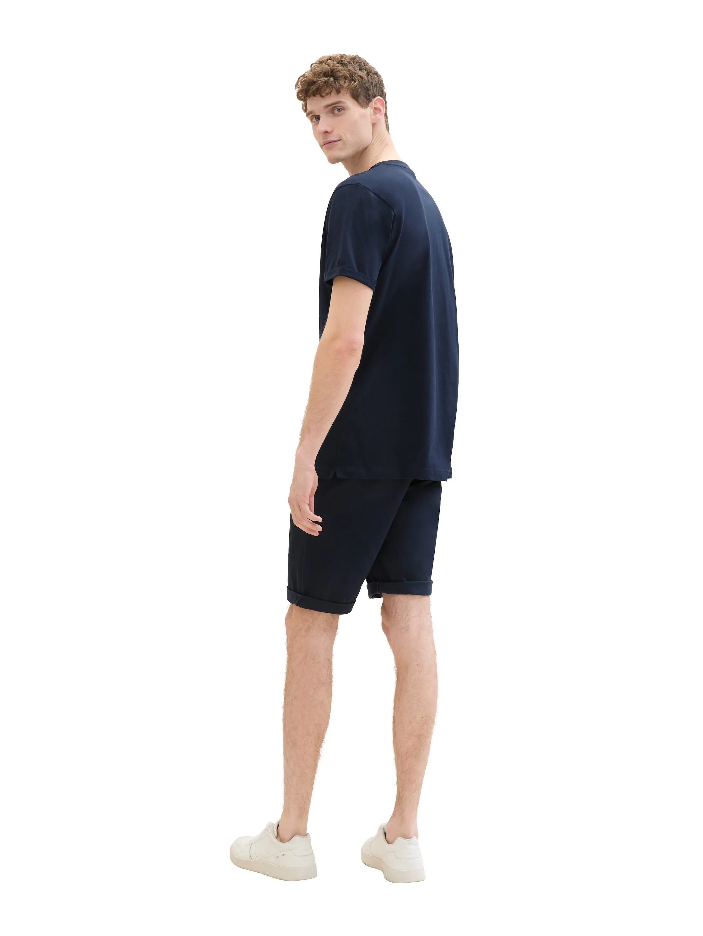 Tom Tailor Sky Captain Blue Men Slim Chino Shorts SKU: 1040227_10668 Image 04