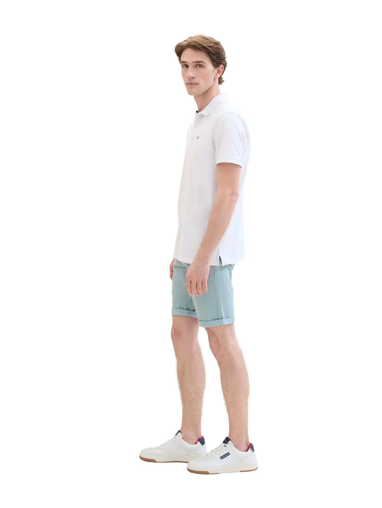 Tom Tailor Grey Mint Men Slim Chino Shorts SKU: 1040227_27475 Image 01