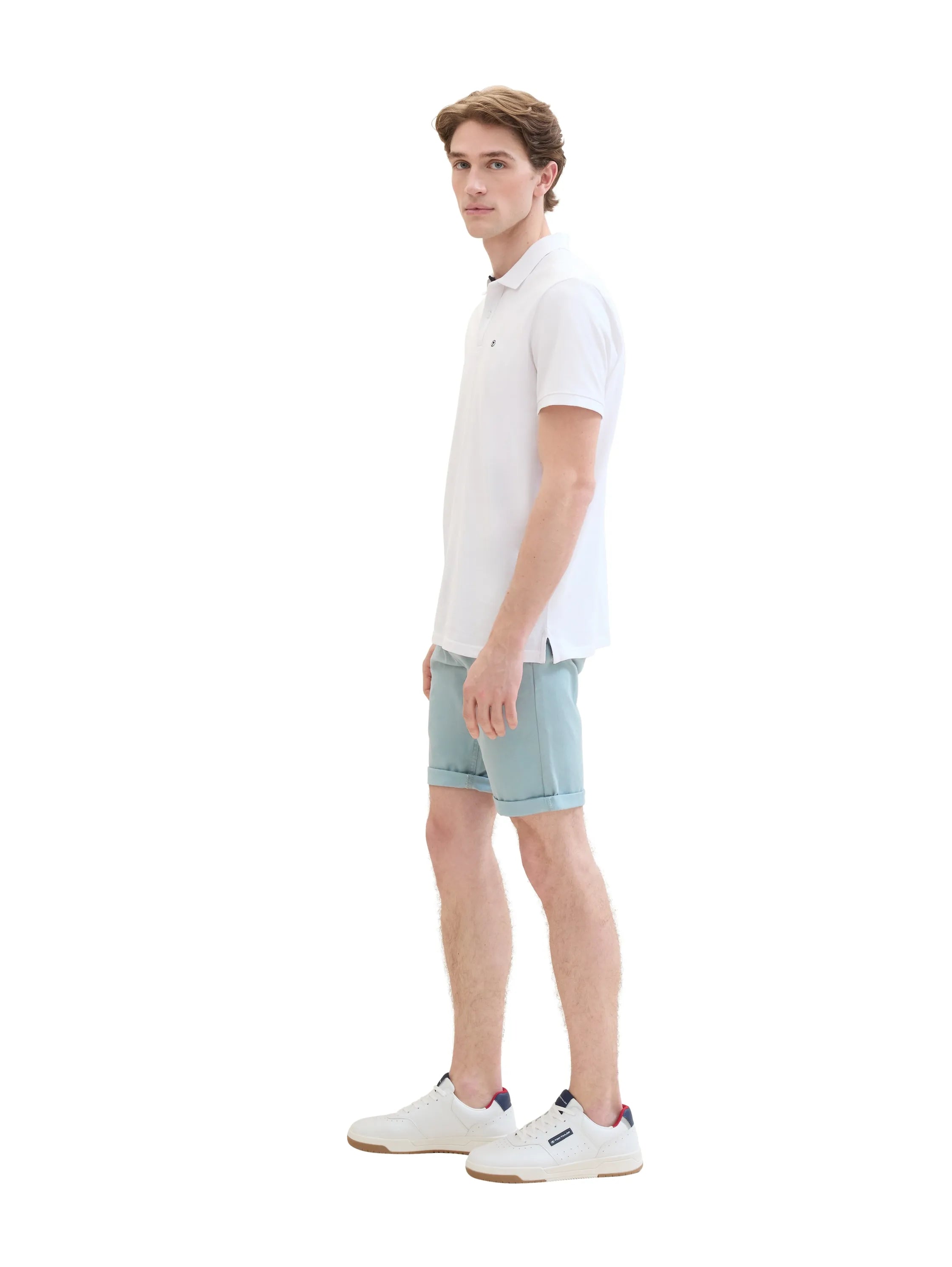 Tom Tailor Grey Mint Men Slim Chino Shorts SKU: 1040227_27475 Image 01
