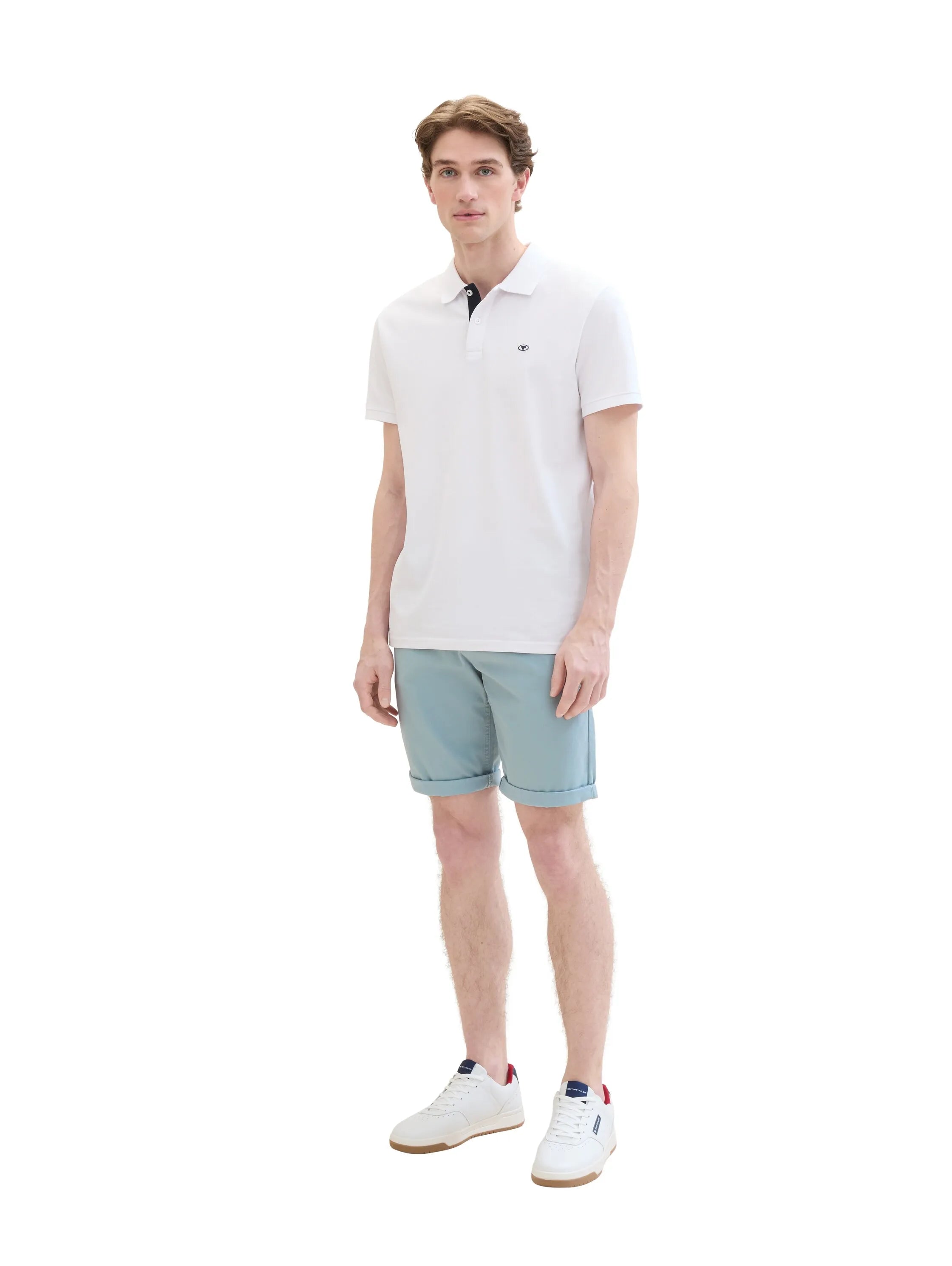 Tom Tailor Grey Mint Men Slim Chino Shorts SKU: 1040227_27475 Image 07